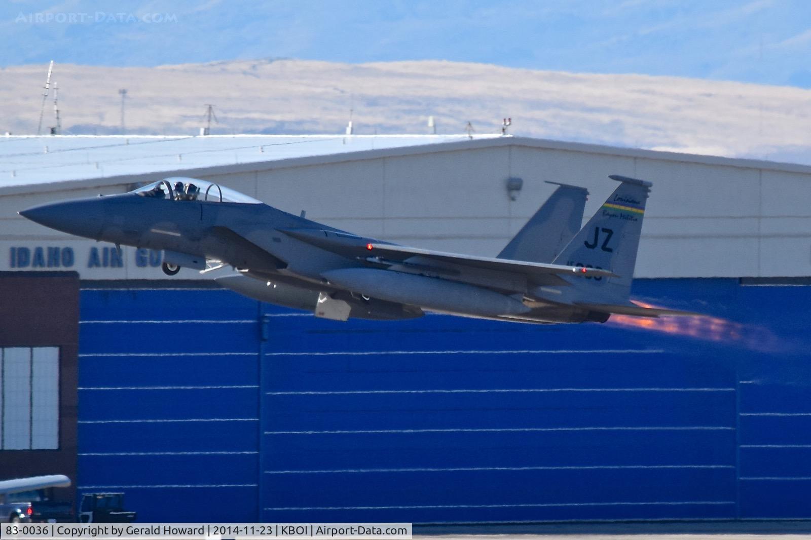 83-0036, 1983 McDonnell Douglas F-15C Eagle C/N 0892/C296, Departing RWY 10R.  122nd Fighter Sq. 