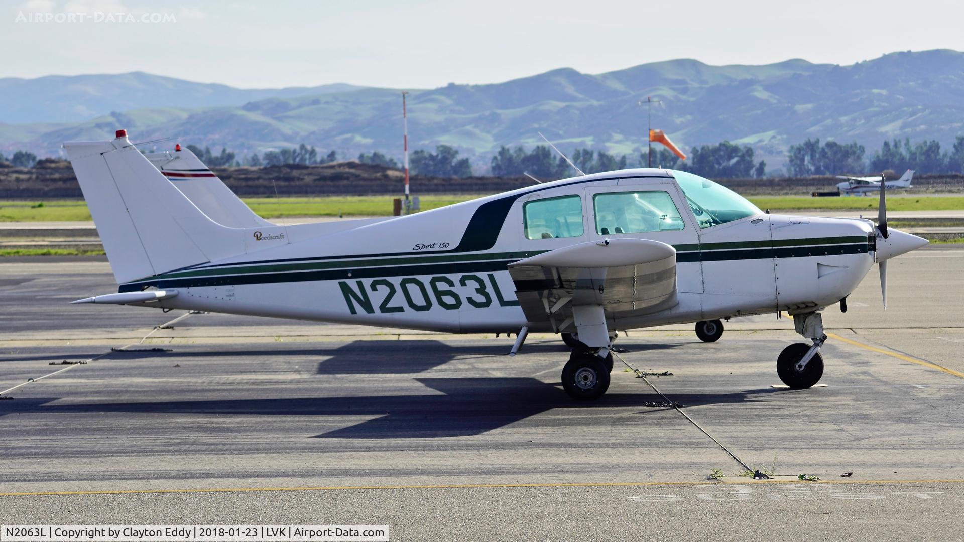 N2063L, 1976 Beech B19 Sport 150 C/N MB-809, Livermore Airport 2018.