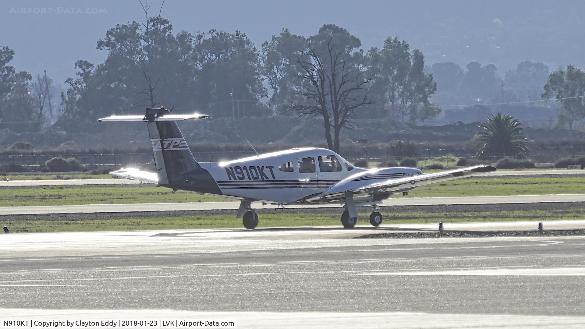 N910KT, 2007 Piper PA-44-180 Seminole C/N 4496246, Livermore Airport California 2018.