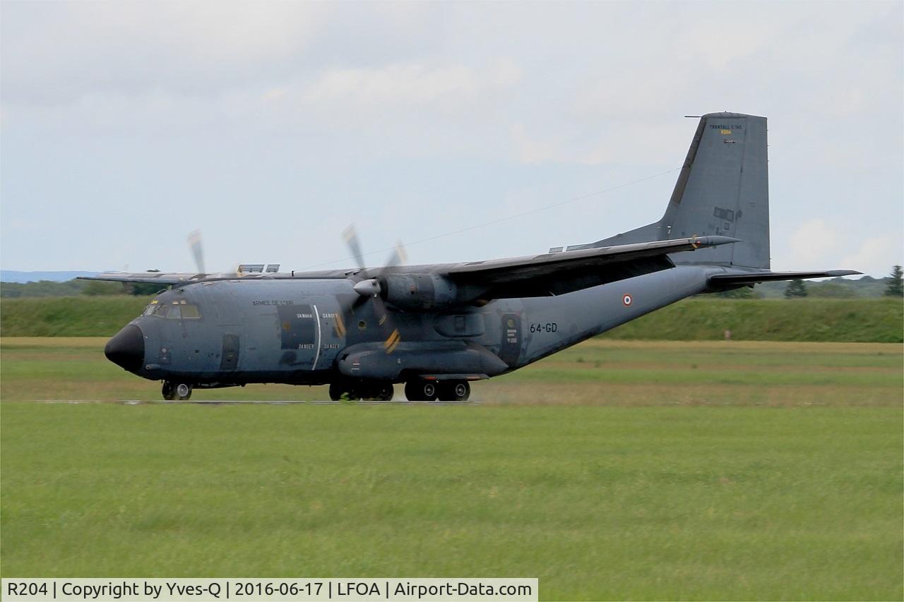 R204, Transall C-160R C/N 204, Transall C-160R, Landing rwy 24, Avord Air Base 702 (LFOA) Open day 2016