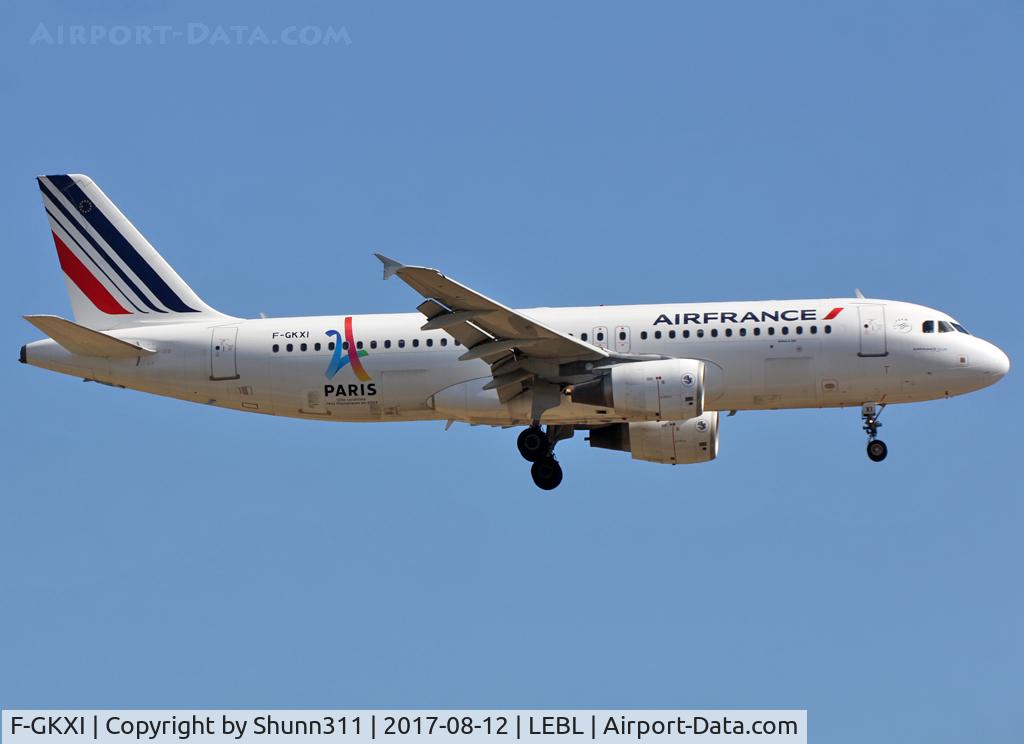 F-GKXI, 2003 Airbus A320-214 C/N 1949, Landing rwy 25R with additional 'Paris 2024' sticker