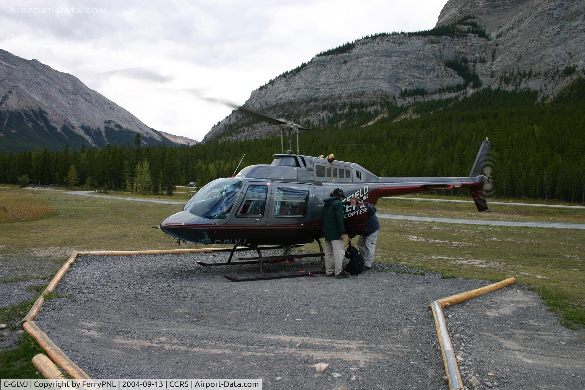 C-GLVJ, 1967 Bell 206B JetRanger C/N 19, Icefield Helicopters B206, our ride this morning in stunning scenery.