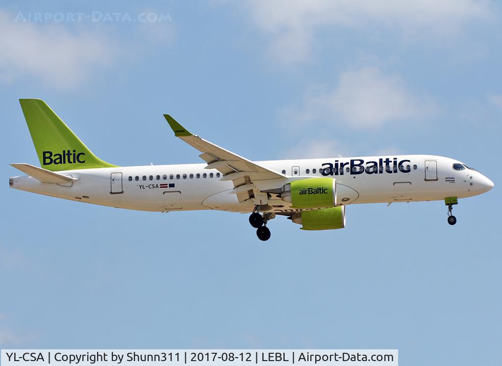 YL-CSA, 2016 Bombardier CSeries CS300 (BD-500-1A11) C/N 55003, Landing rwy 25R