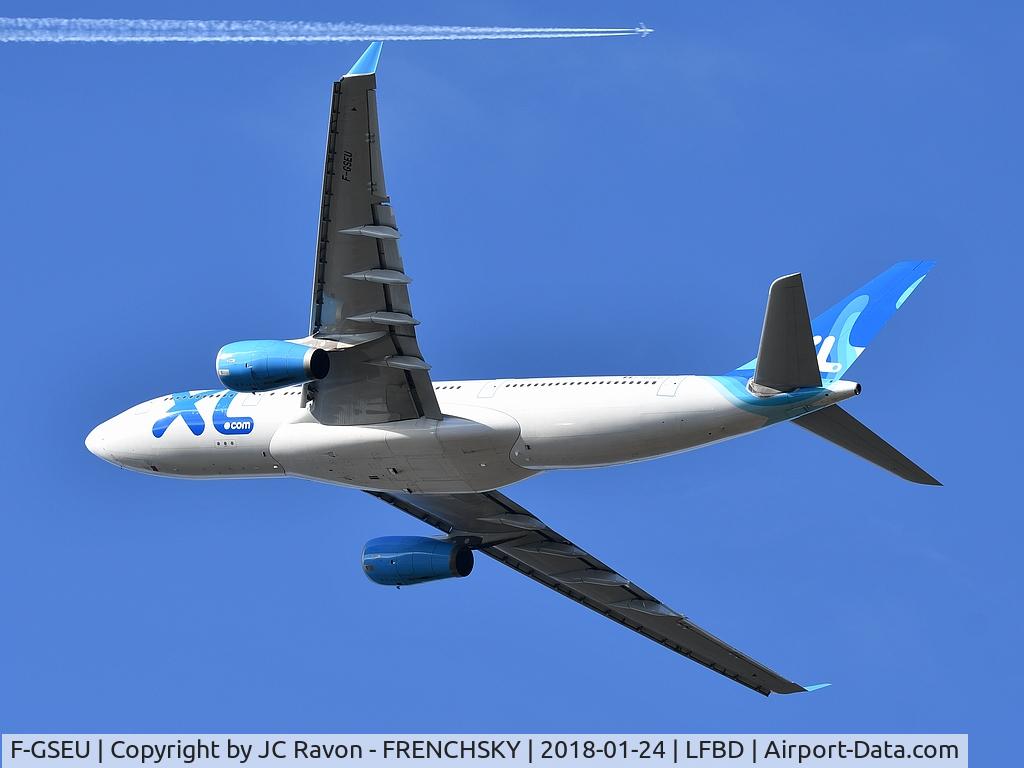 F-GSEU, 2004 Airbus A330-243 C/N 635, SE1249 to Paris CDG take off runway 23