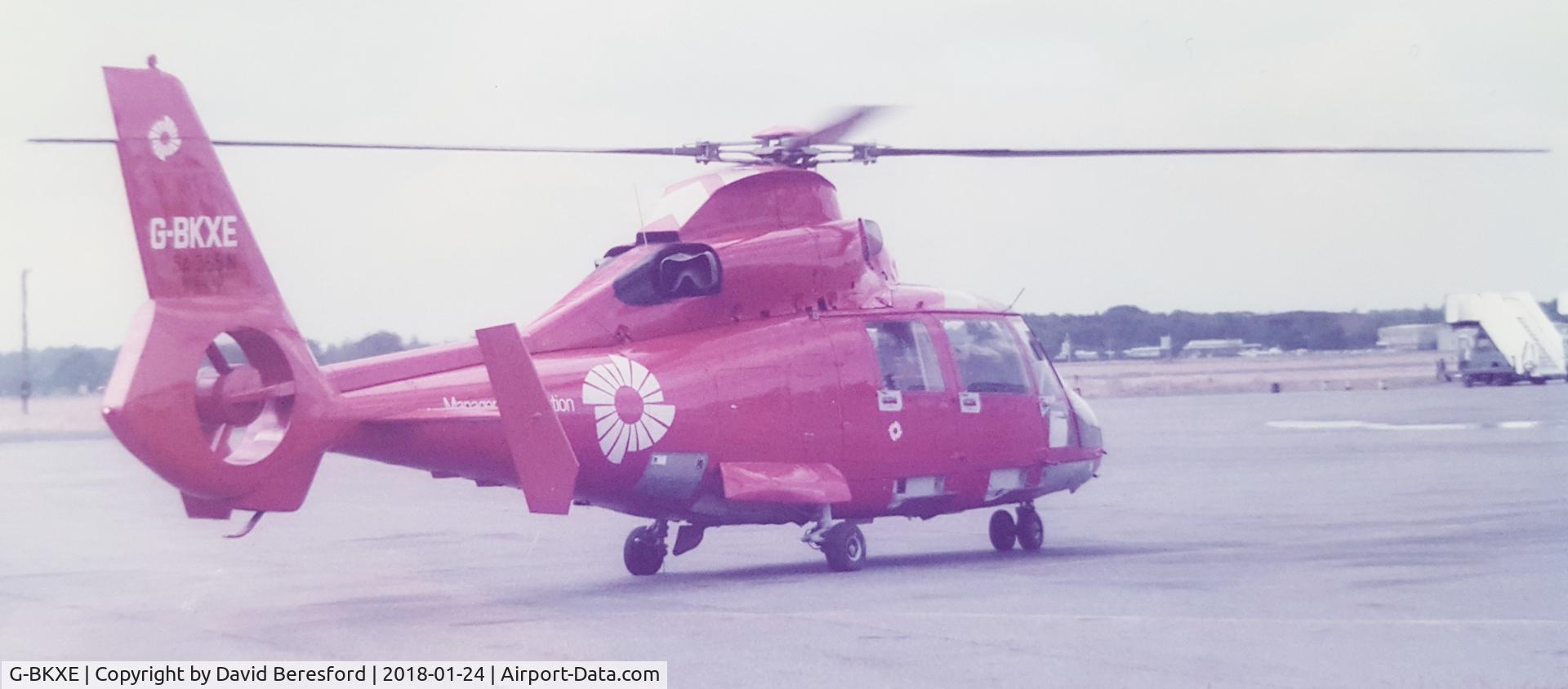 G-BKXE, 1983 Aerospatiale SA-365N Dauphin 2 C/N 6090, At Hurn Airport 1984