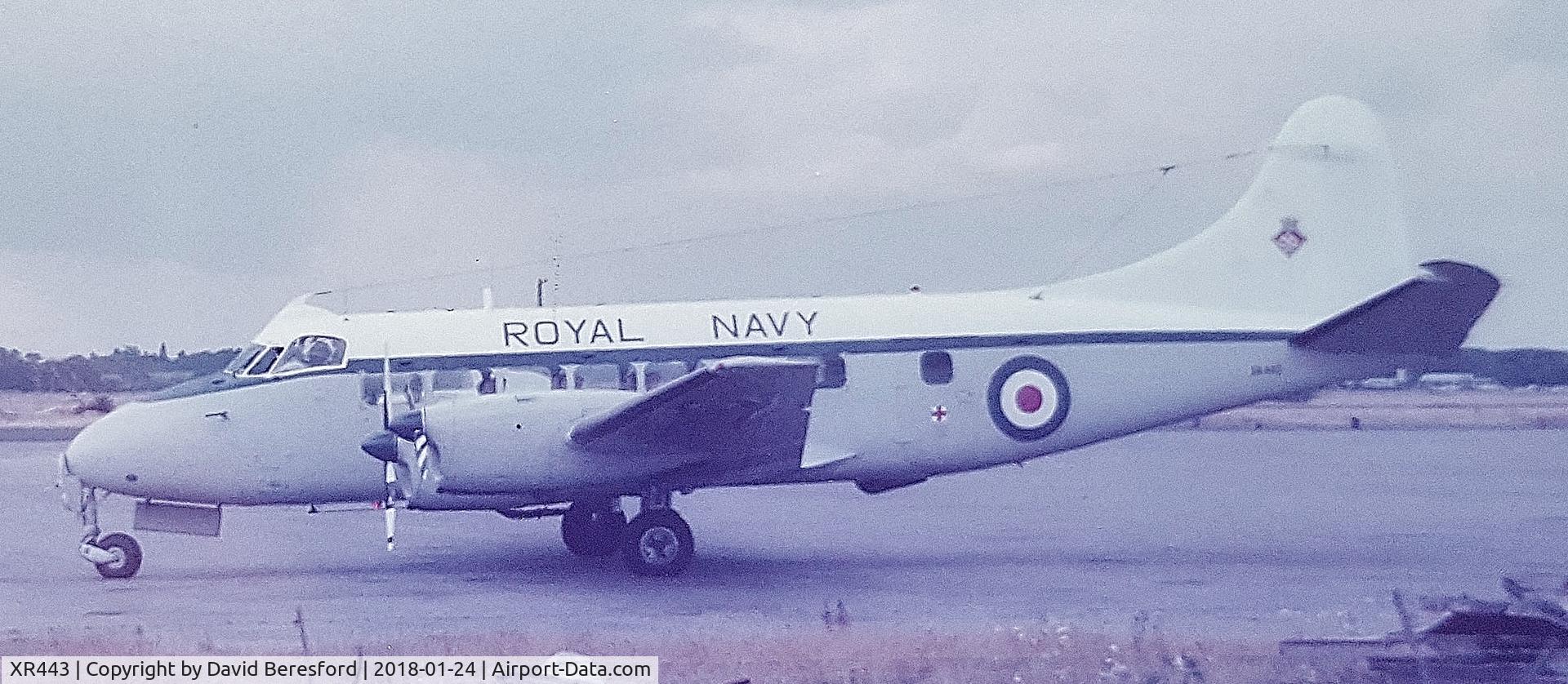 XR443, 1954 De Havilland DH-114 Sea Heron C.1 C/N 14072, At Hurn 1984