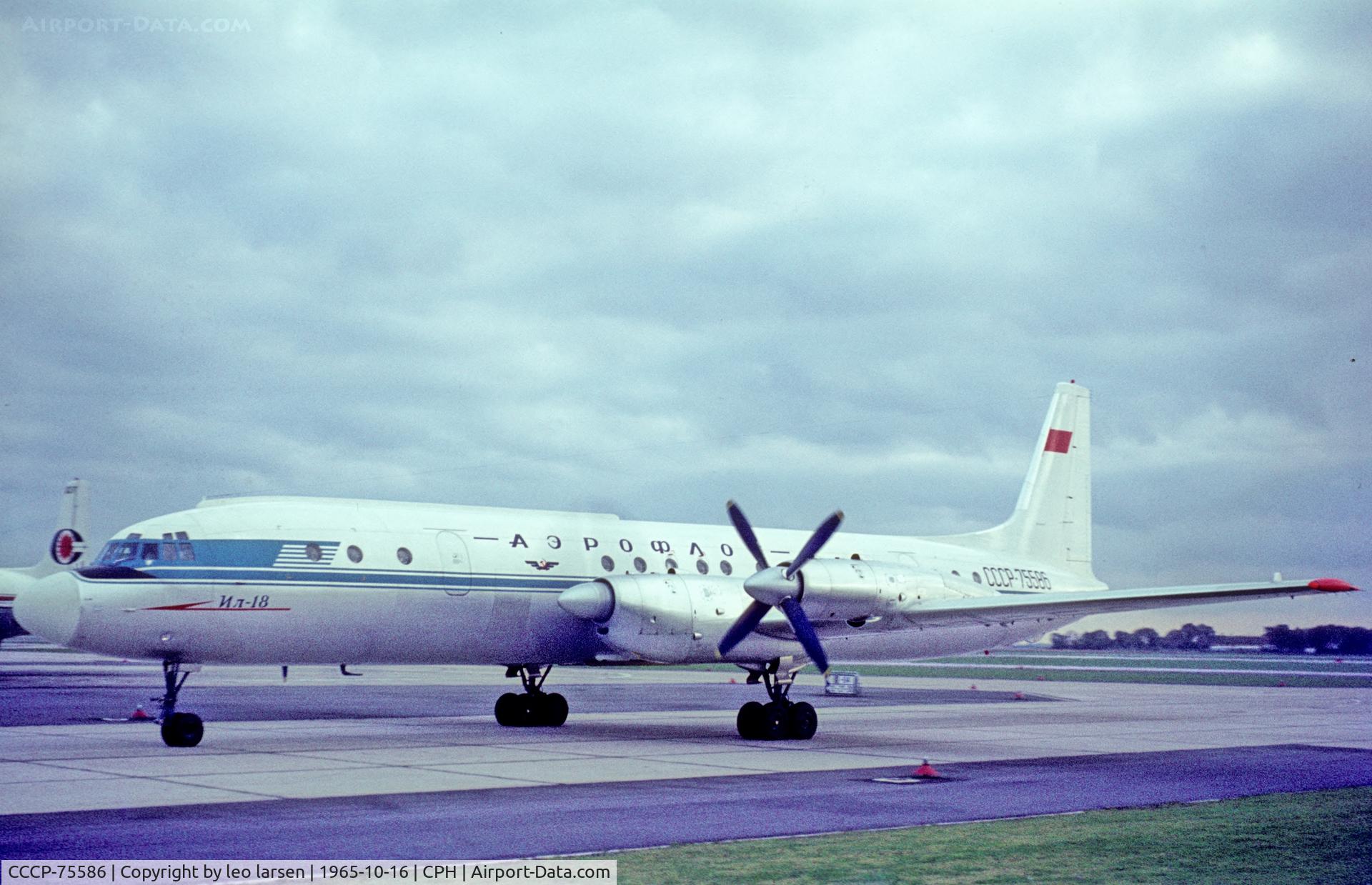 CCCP-75586, 1965 Ilyushin IL-18V C/N 18 500 84 01, Copenhagen 16.10.1965