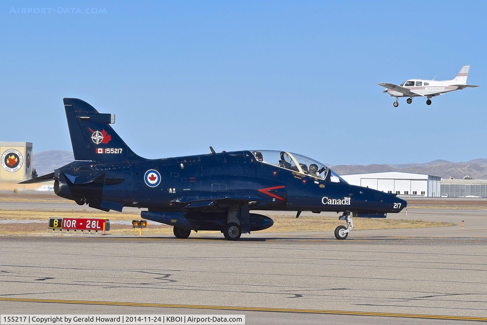 155217, 2001 BAe Systems CT-155 Hawk C/N IT025/711, Awaiting clearance for RWY 28L.  No.2 CFFTS, Moose Jaw, Saskatchewan, Canada.