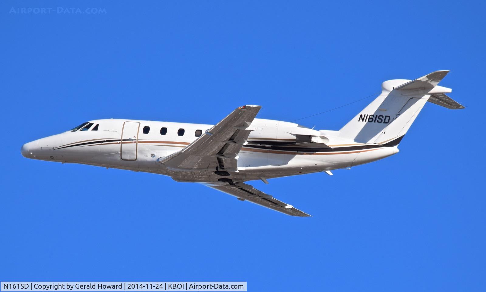 N161SD, 1996 Cessna 650 Citation VII C/N 650-7066, Departing BOI.