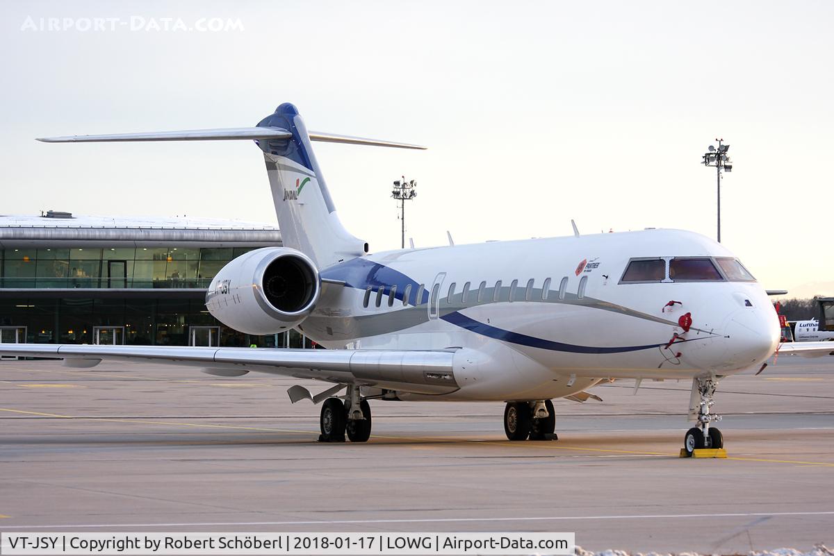 VT-JSY, 2012 Bombardier BD-700-1A10 Global 6000 C/N 9527, VT-JSY @ LOWG