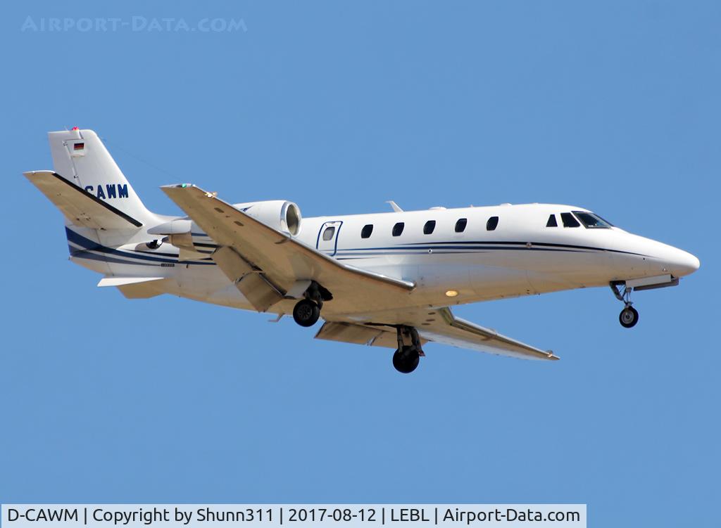D-CAWM, 2008 Cessna 560 Citation XLS+ C/N 560-6002, Landing rwy 25R
