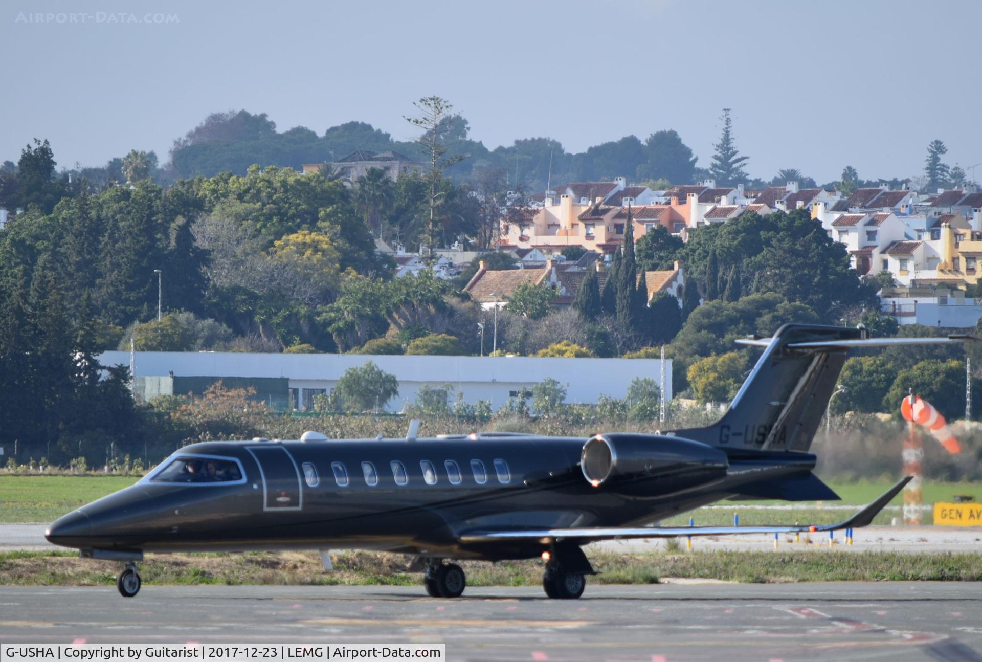 G-USHA, 2016 Learjet 75 C/N 45-535, At Malaga