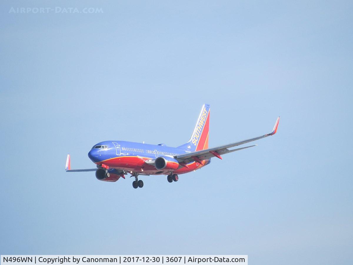 N496WN, 2004 Boeing 737-7H4 C/N 32478, Landing