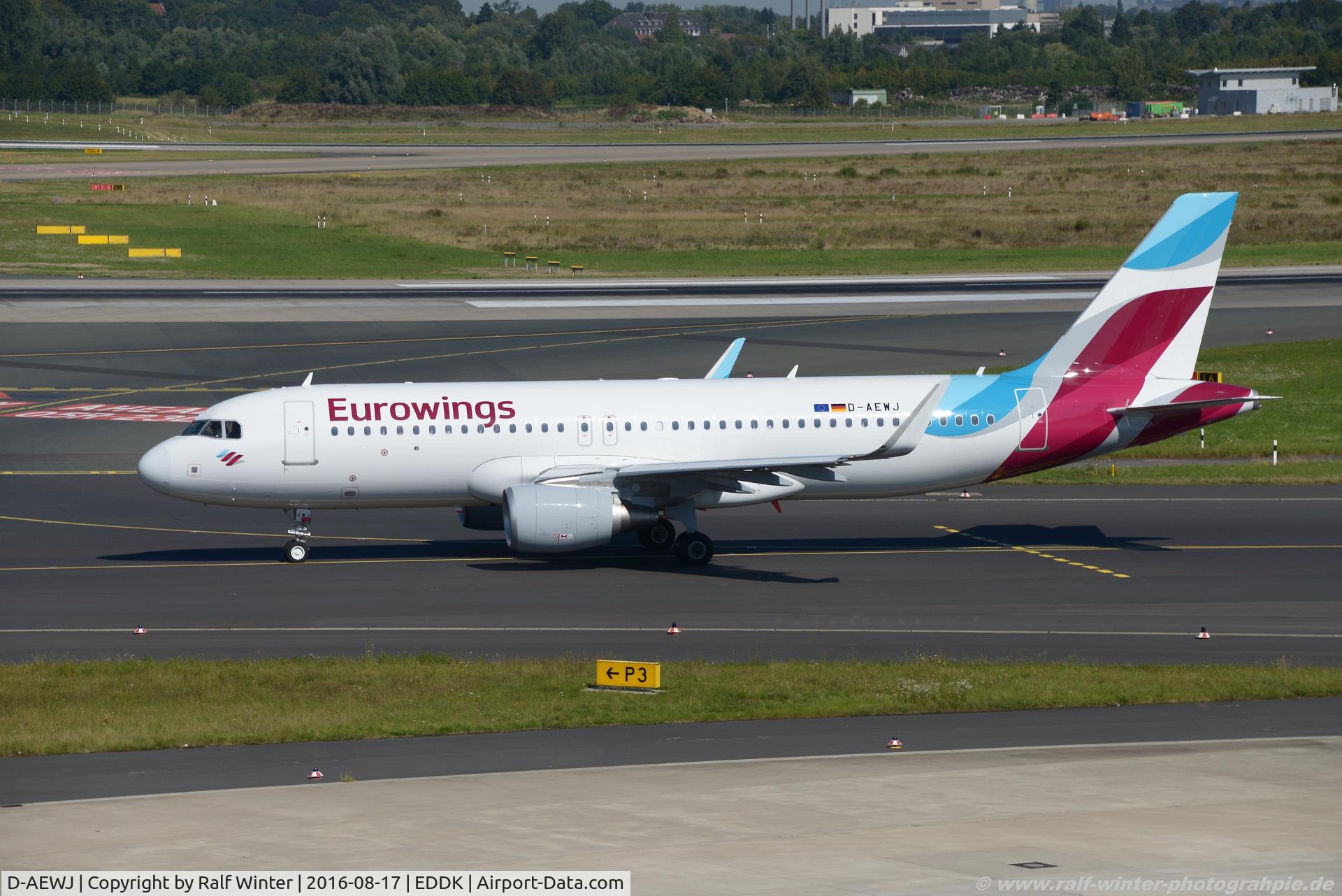 D-AEWJ, 2016 Airbus A320-214 C/N 7216, Airbus A320-214 - EW EWG Eurowings - 7216 - D-AEWJ - 17.08.2016 - DUS