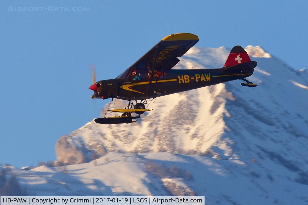 HB-PAW, 1963 Piper PA-18-150 Super Cub Super Cub C/N 18-8192, Arriving with the last light