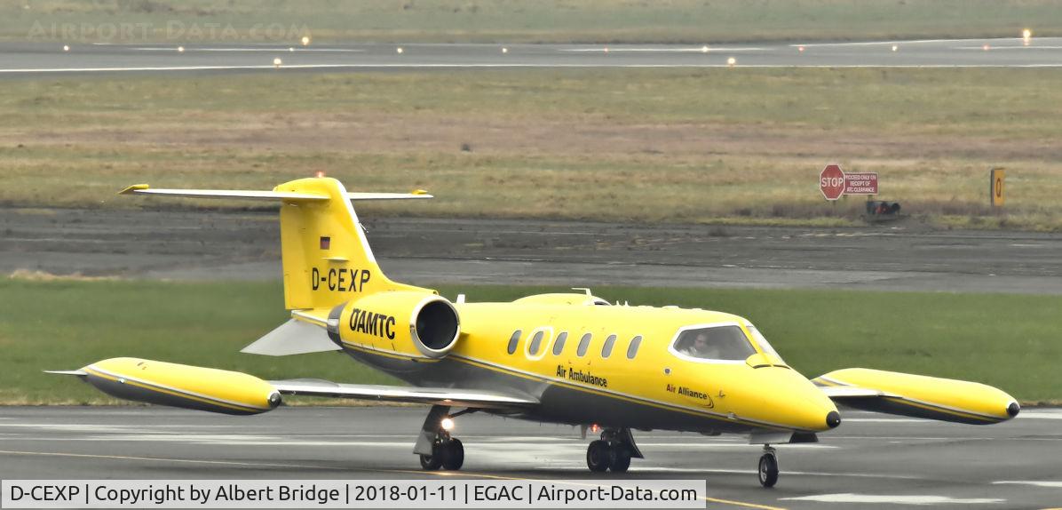 D-CEXP, 1986 Gates Learjet 35A C/N 616, Belfast City.  D-CEXP arriving.