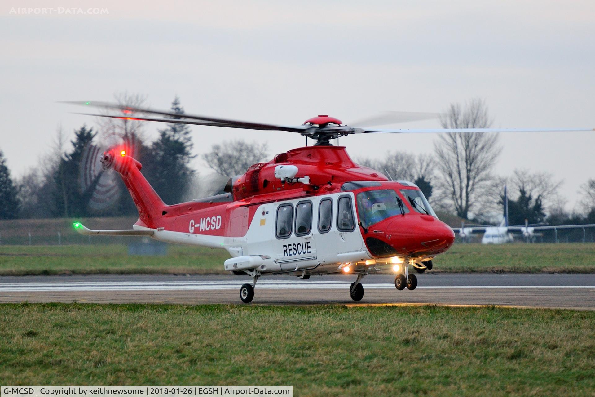 G-MCSD, 2014 AgustaWestland AW-139 C/N 41375, Arriving from Aberdeen.