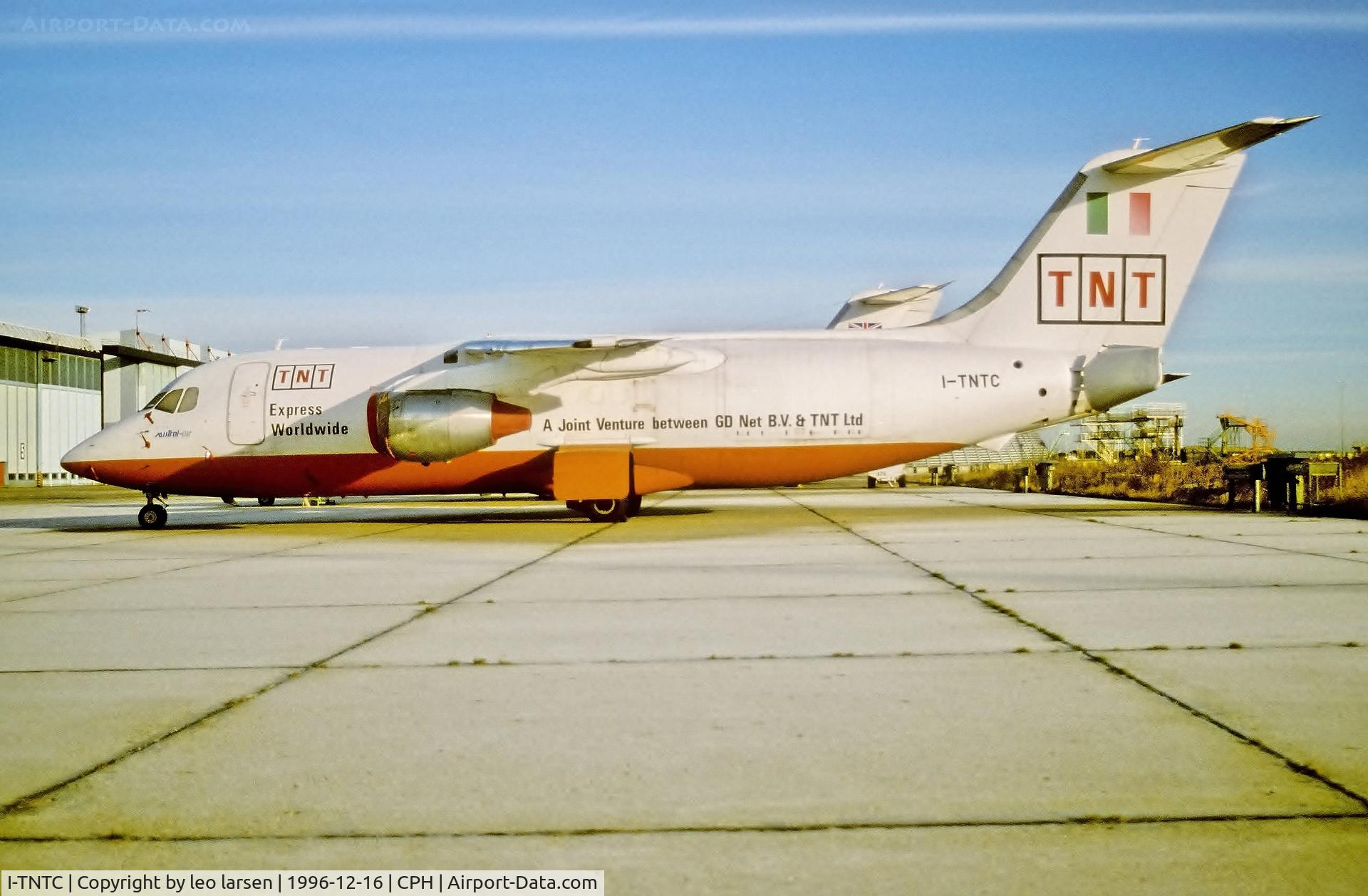 I-TNTC, 1986 British Aerospace BAe.146-200QT Quiet Trader C/N E2078, Copenhagen 16.12.1996