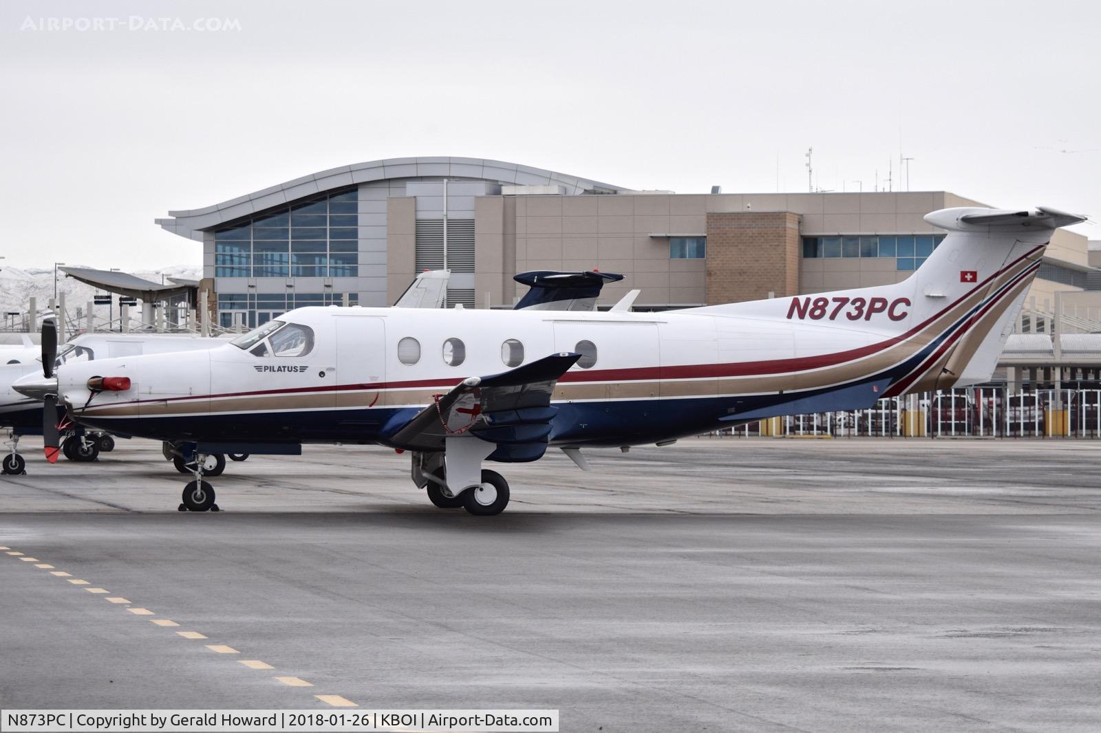 N873PC, 2007 Pilatus PC-12/47 C/N 873, Parked on the north GA ramp.