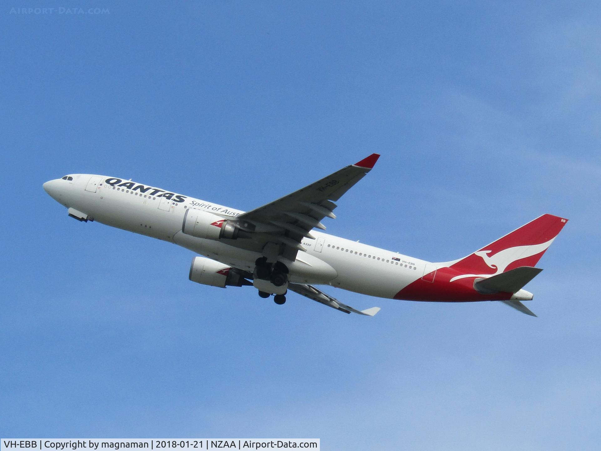 VH-EBB, 2002 Airbus A330-201 C/N 0522, up up and away