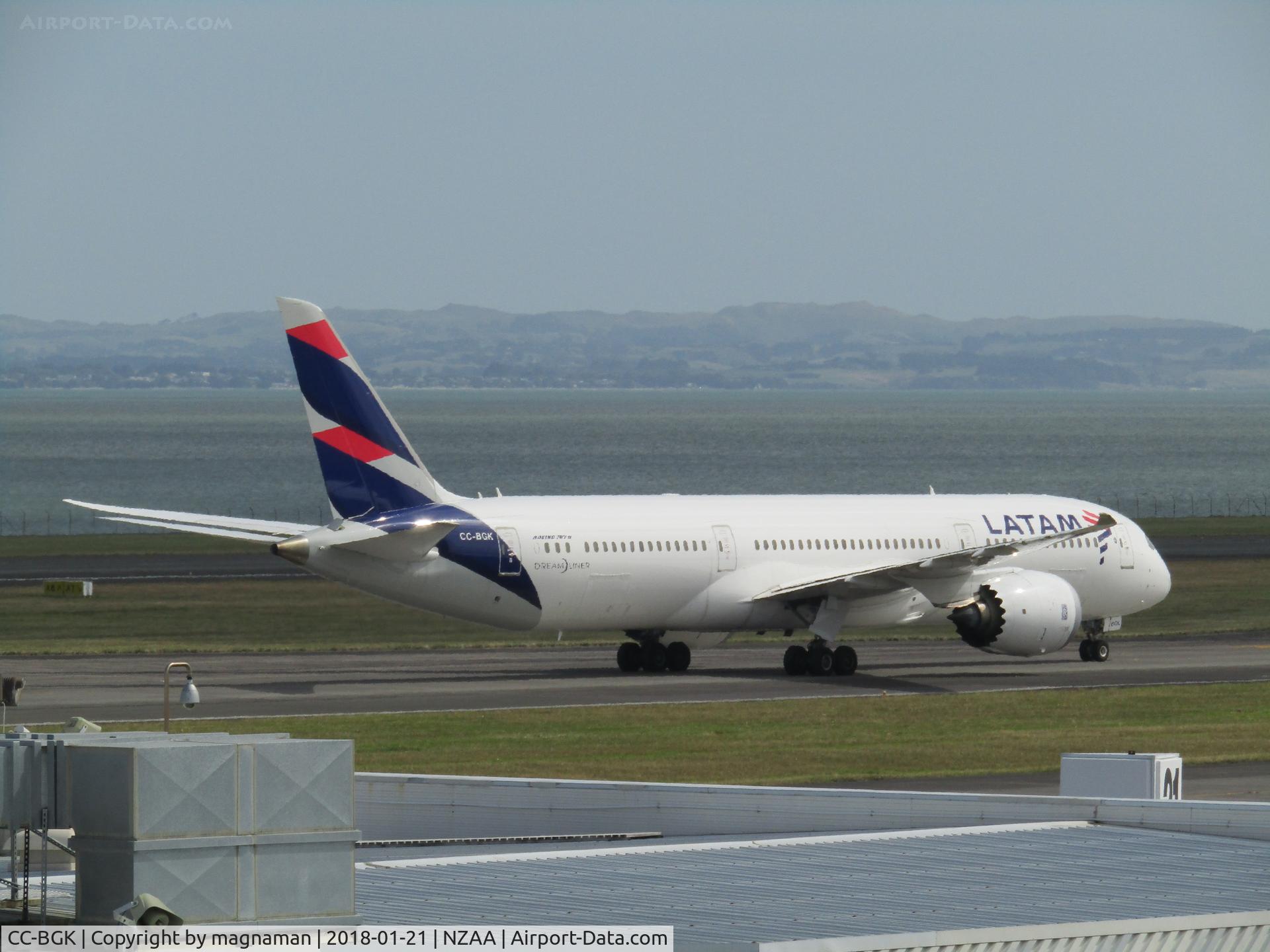 CC-BGK, 2016 Boeing 787-9 Dreamliner C/N 38474, going to stand