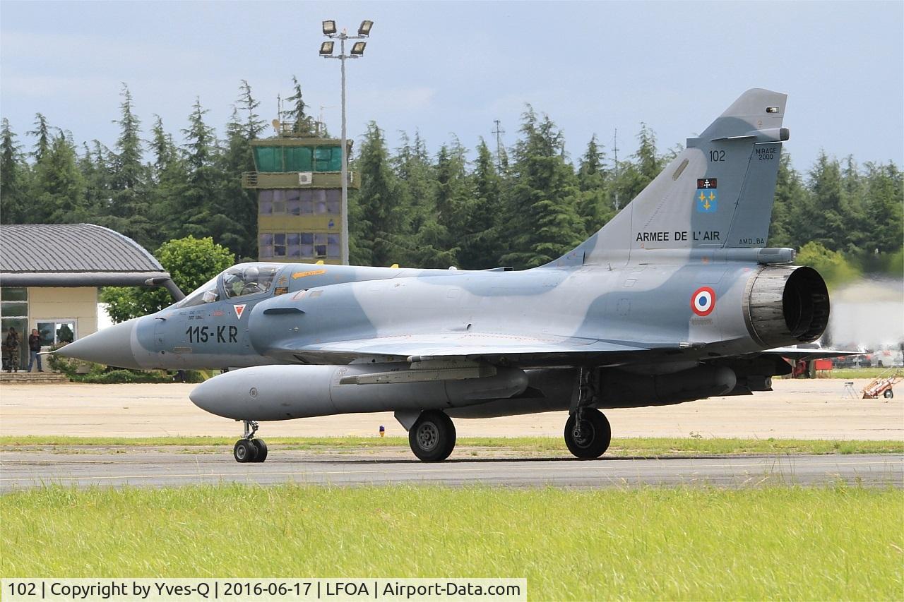 102, Dassault Mirage 2000C C/N 365, Dassault Mirage 2000C, Taxiing, Avord Air Base 702 (LFOA) Open day 2016