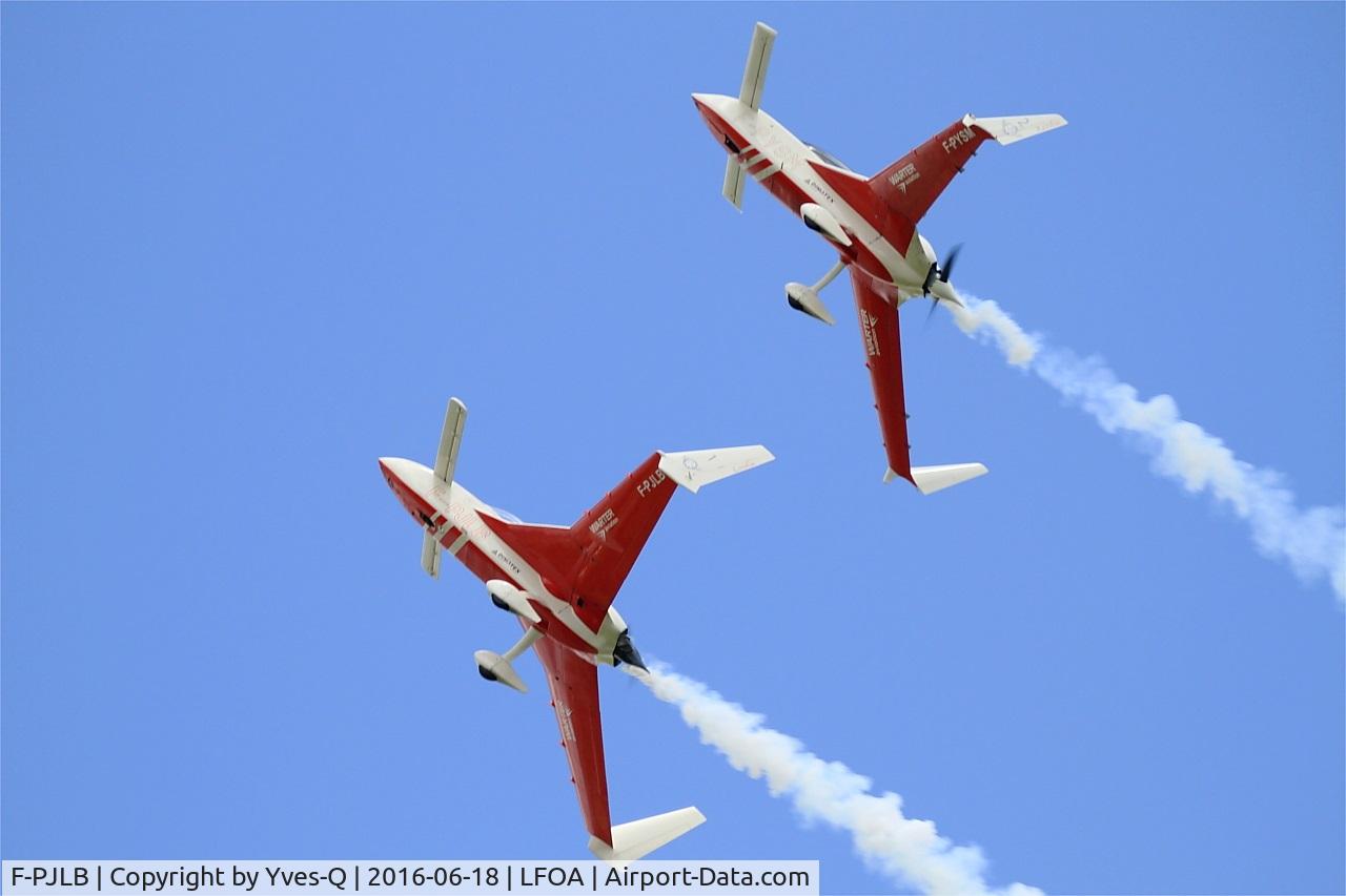 F-PJLB, Rutan Long-EZ C/N 1344, Rutan Long-EZ, Reva aerobatic team, On display, Avord Air Base 702 (LFOA) Open day 2016