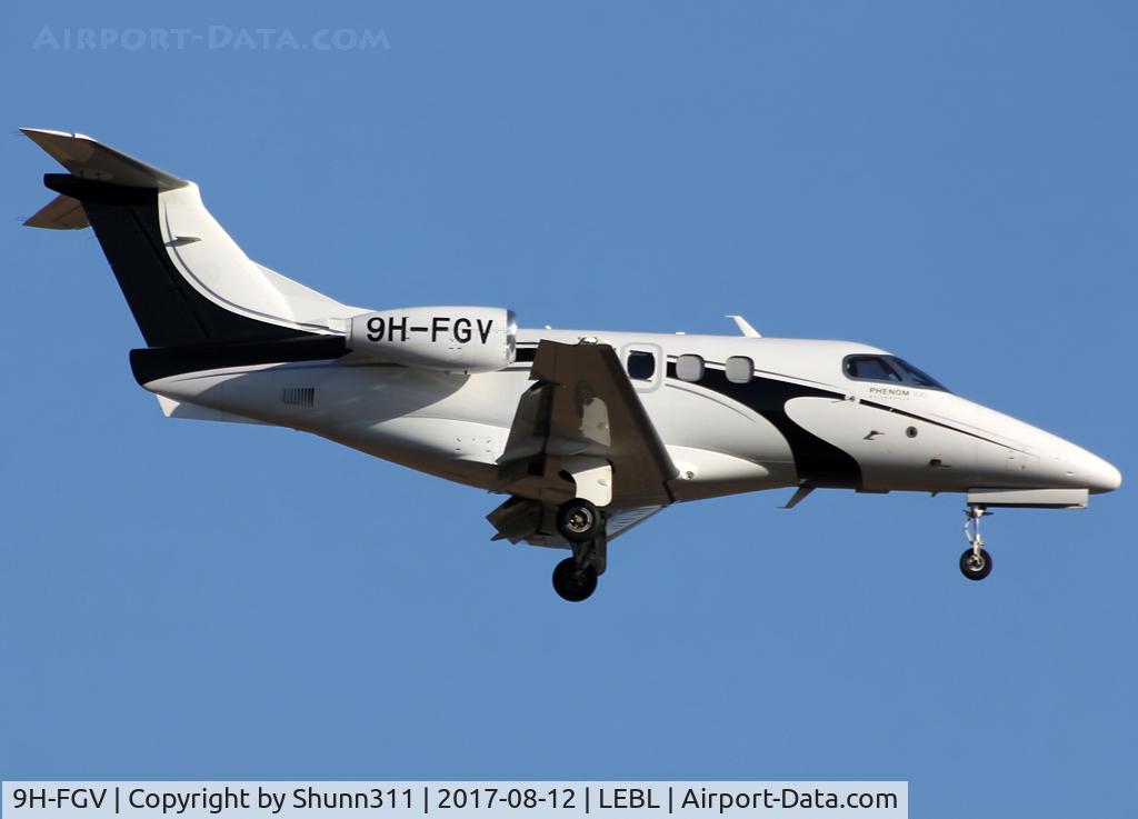 9H-FGV, 2010 Embraer EMB-500 Phenom 100 C/N 50000193, Landing rwy 25R