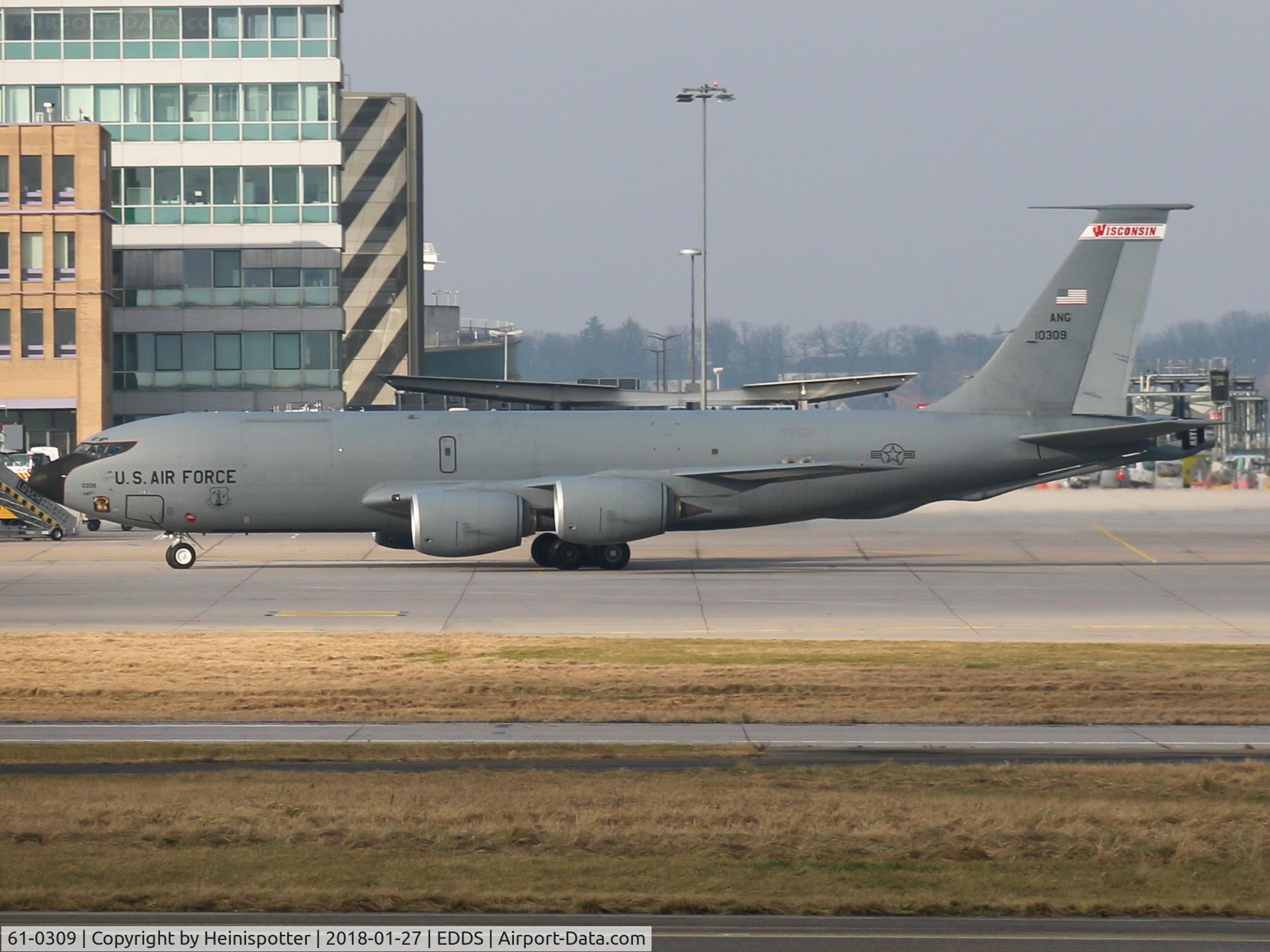 61-0309, 1961 Boeing KC-135R Stratotanker C/N 18216, 61-0309 at Stuttgart Airport.