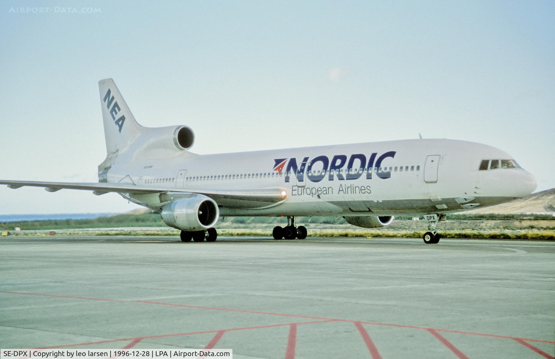 SE-DPX, 1974 Lockheed L-1011-385-1-15 TriStar 100 C/N 193B-1091, Las Palmas 28.12.1996
