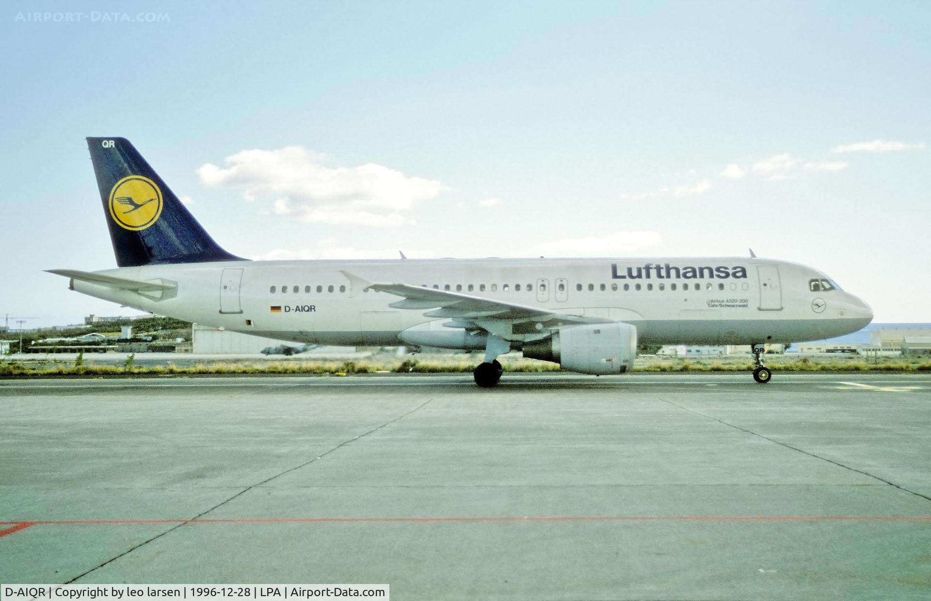 D-AIQR, 1992 Airbus A320-211 C/N 382, Las Palmas 28.12.1996