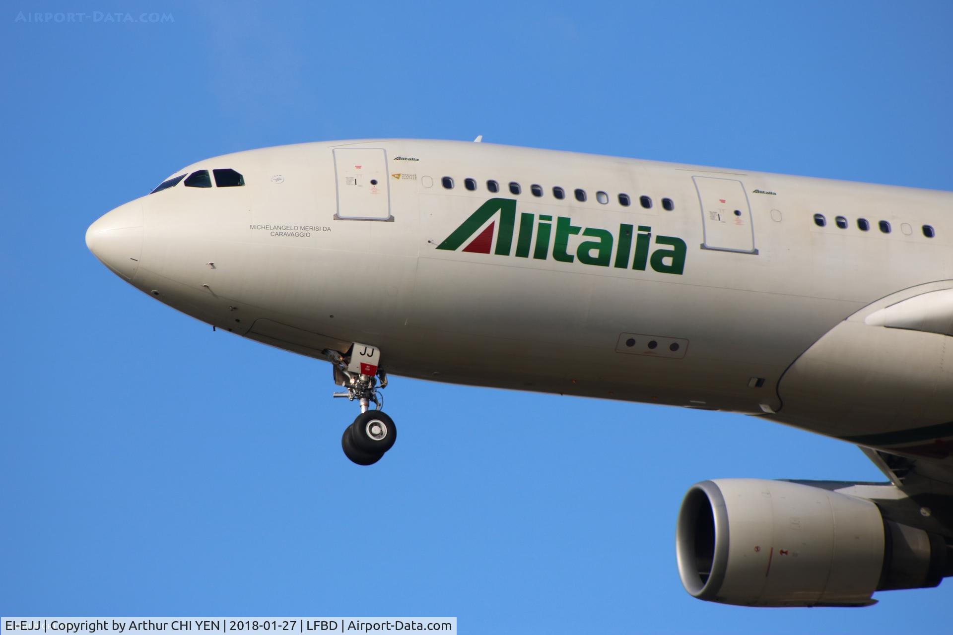 EI-EJJ, 2011 Airbus A330-202 C/N 1225, Alitalia A330, special flight from Milan to Pointe-à-Pitre.