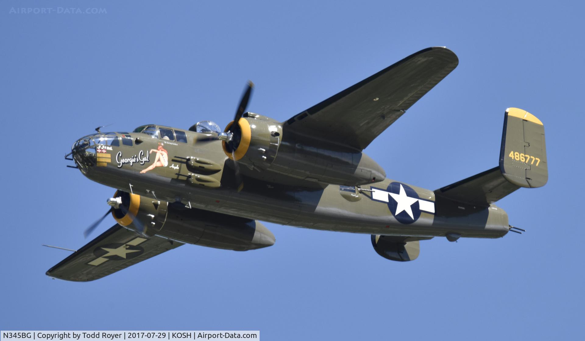 N345BG, 1944 North American TB-25N Mitchell C/N 108-47531, Airventure 2017