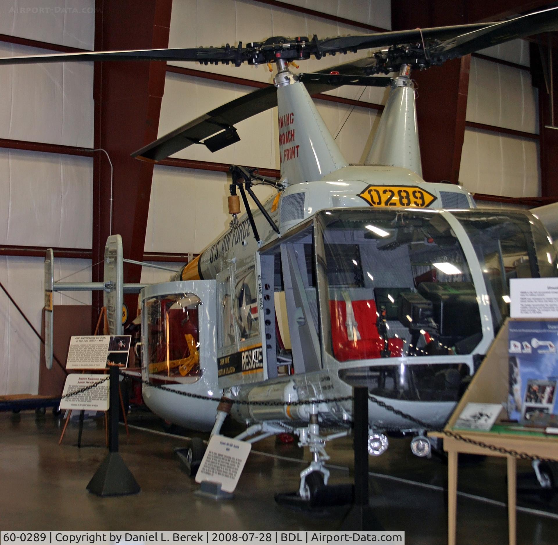 60-0289, 1960 Kaman HH-43F Huskie C/N 113, This display is actually a rebuilt composite of multiple machines, 60-0289 being the primary donor.