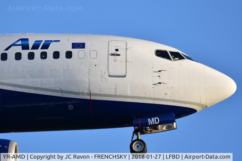 YR-AMD, 1991 Boeing 737-530 C/N 25271, 0B167 from Bucharest landing runway 23