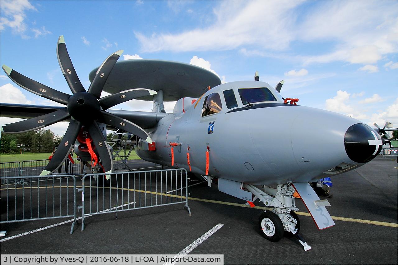3, Northrop Grumman E-2C Hawkeye C/N FR-3, French Naval Aviation Grumman E-2C Hawkeye, Static display, Avord Air Base 702 (LFOA) Open day 2016