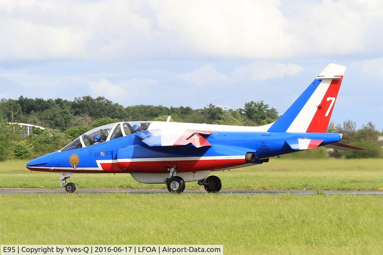 E95, Dassault-Dornier Alpha Jet E C/N E95, Dassault-Dornier Alpha Jet E (F-TERQ), Athos 07 of Patrouille de France 2016, Avord Air Base 702 (LFOA) Open day 2016