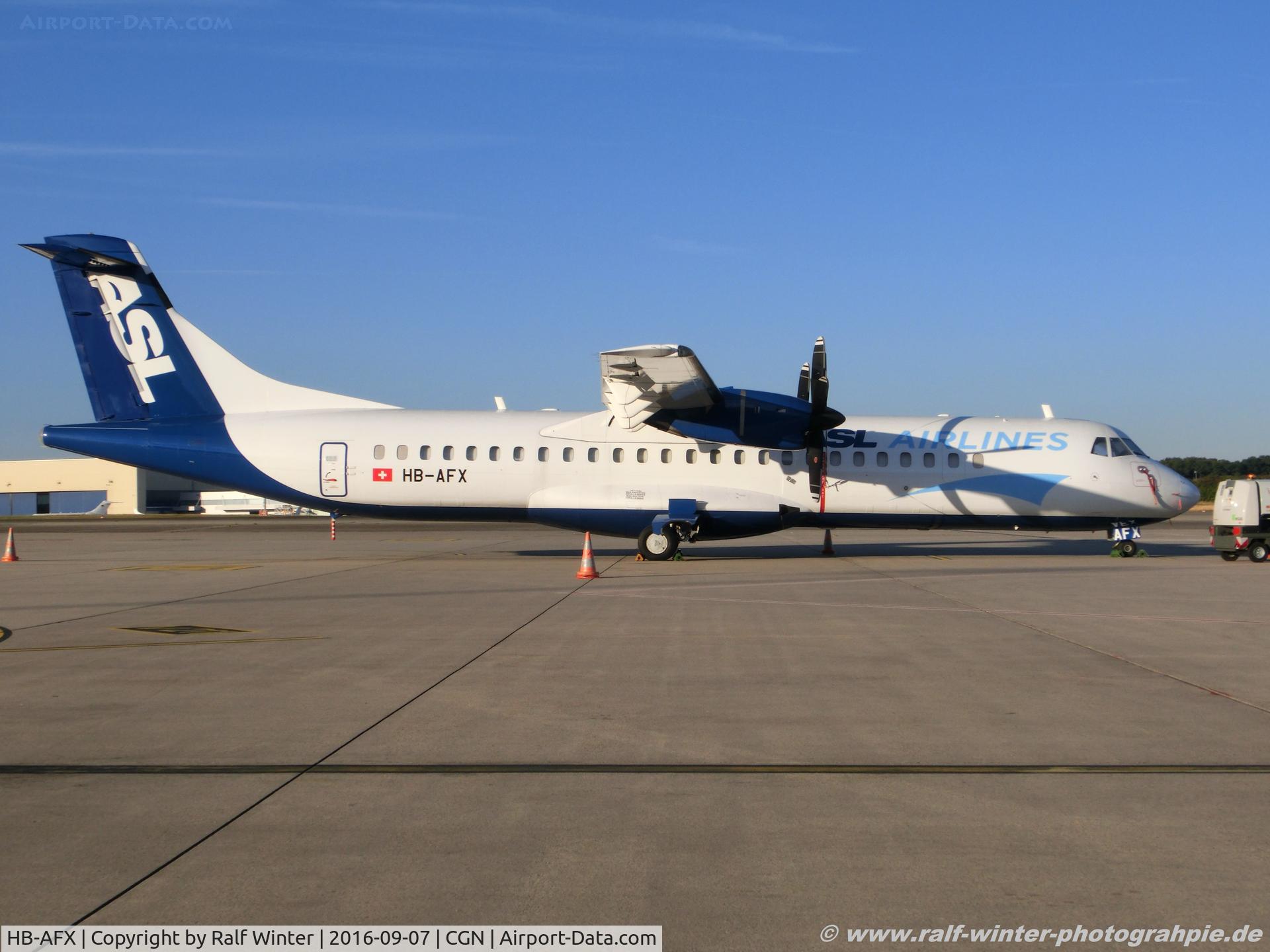 HB-AFX, 1991 ATR 72-202(F) C/N 265, ATR 72-202F FAT Farnair Switzerland ASL Airlines  Livery - 265 - HB-AFX - 07.09.2016 - CGN