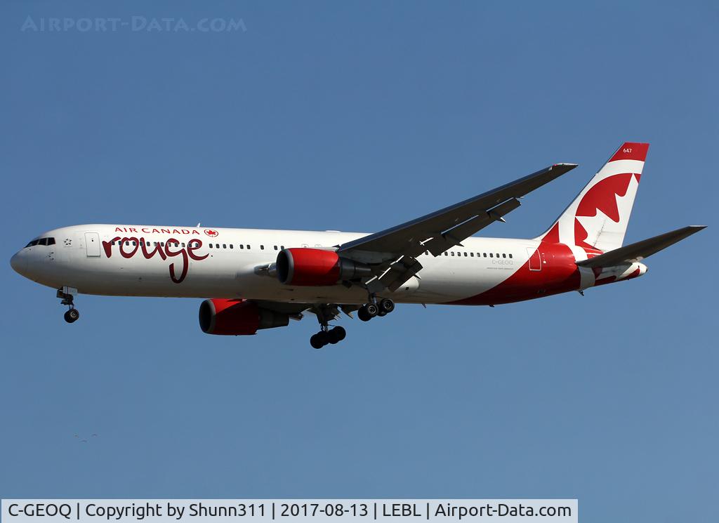 C-GEOQ, 1999 Boeing 767-375/ER C/N 30112, Landing rwy 25R