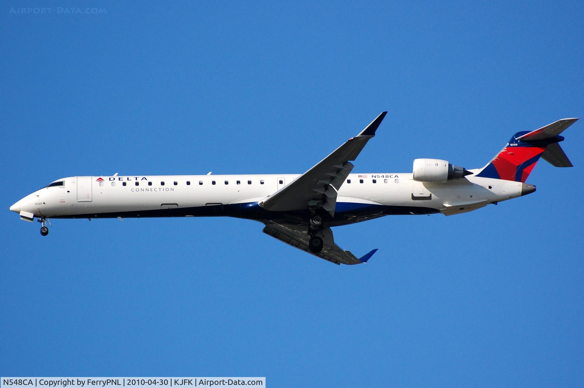 N548CA, 2008 Bombardier CRJ-900ER (CL-600-2D24) C/N 15159, Delta CL900 landing