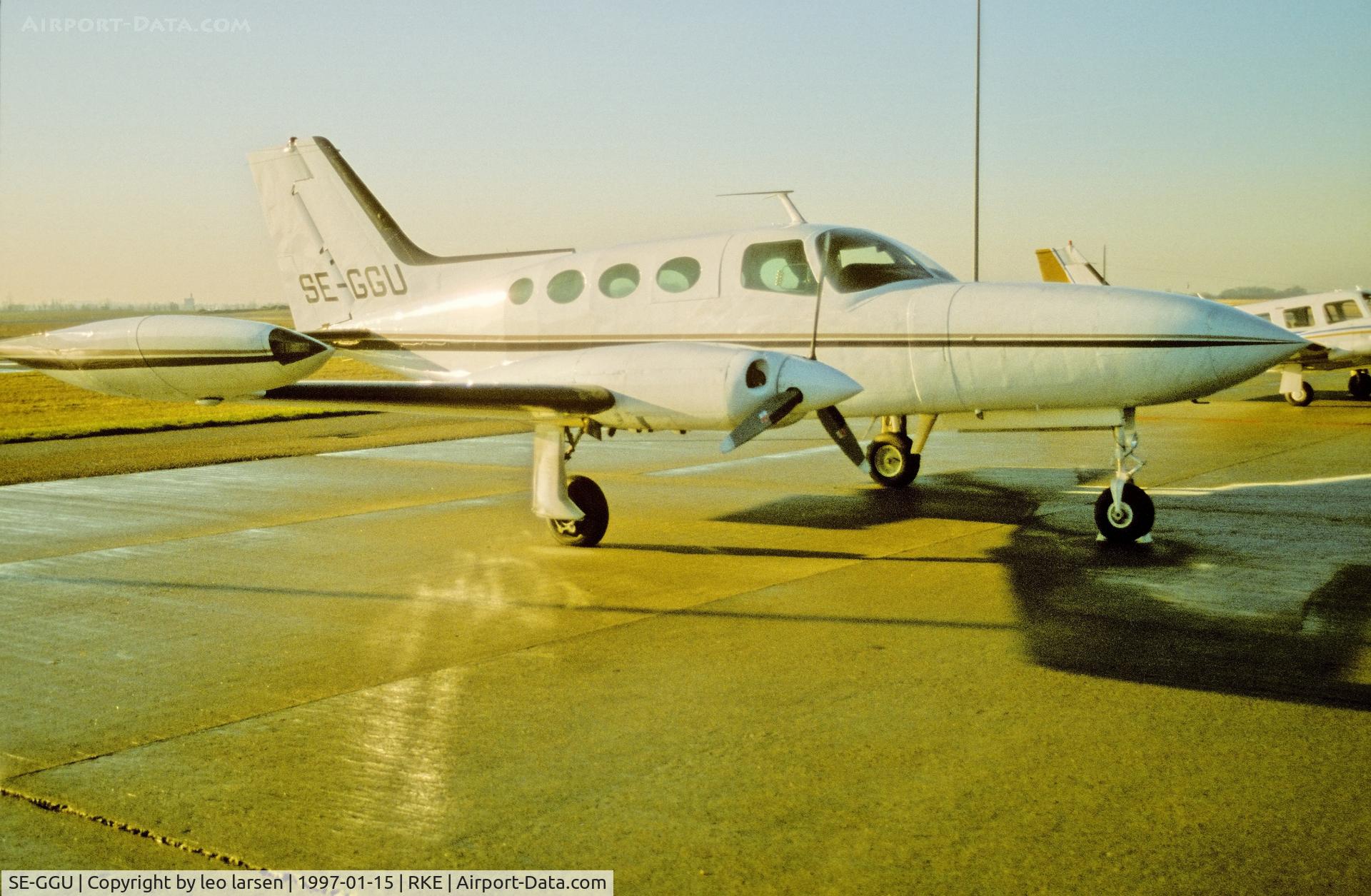SE-GGU, 1971 Cessna 402B C/N 402B-0109, Roskilde 15.1.1997