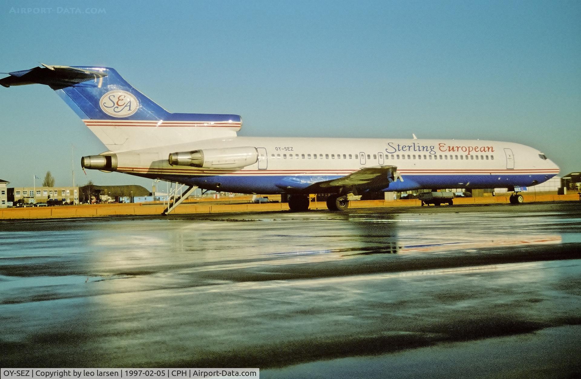 OY-SEZ, 1976 Boeing 727-2M7 C/N 21202, Copenhagen 5.2.1997