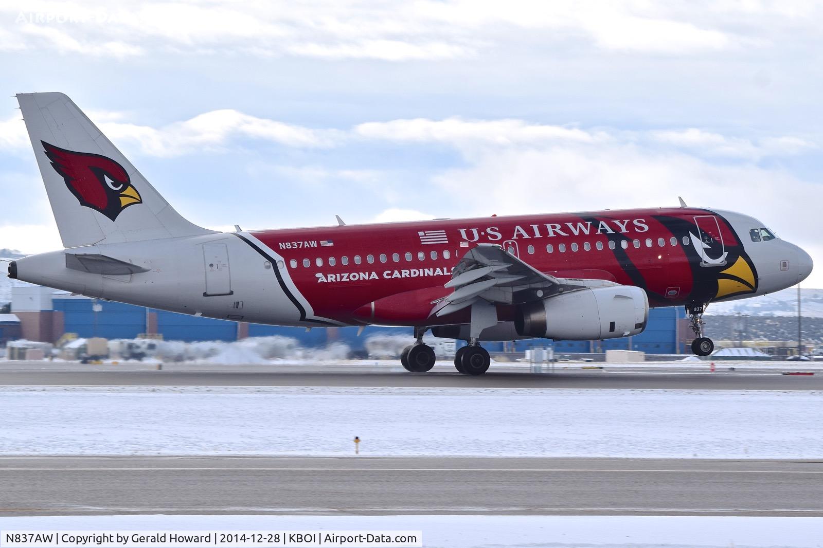 N837AW, 2005 Airbus A319-132 C/N 2595, Landing RWY 28R.