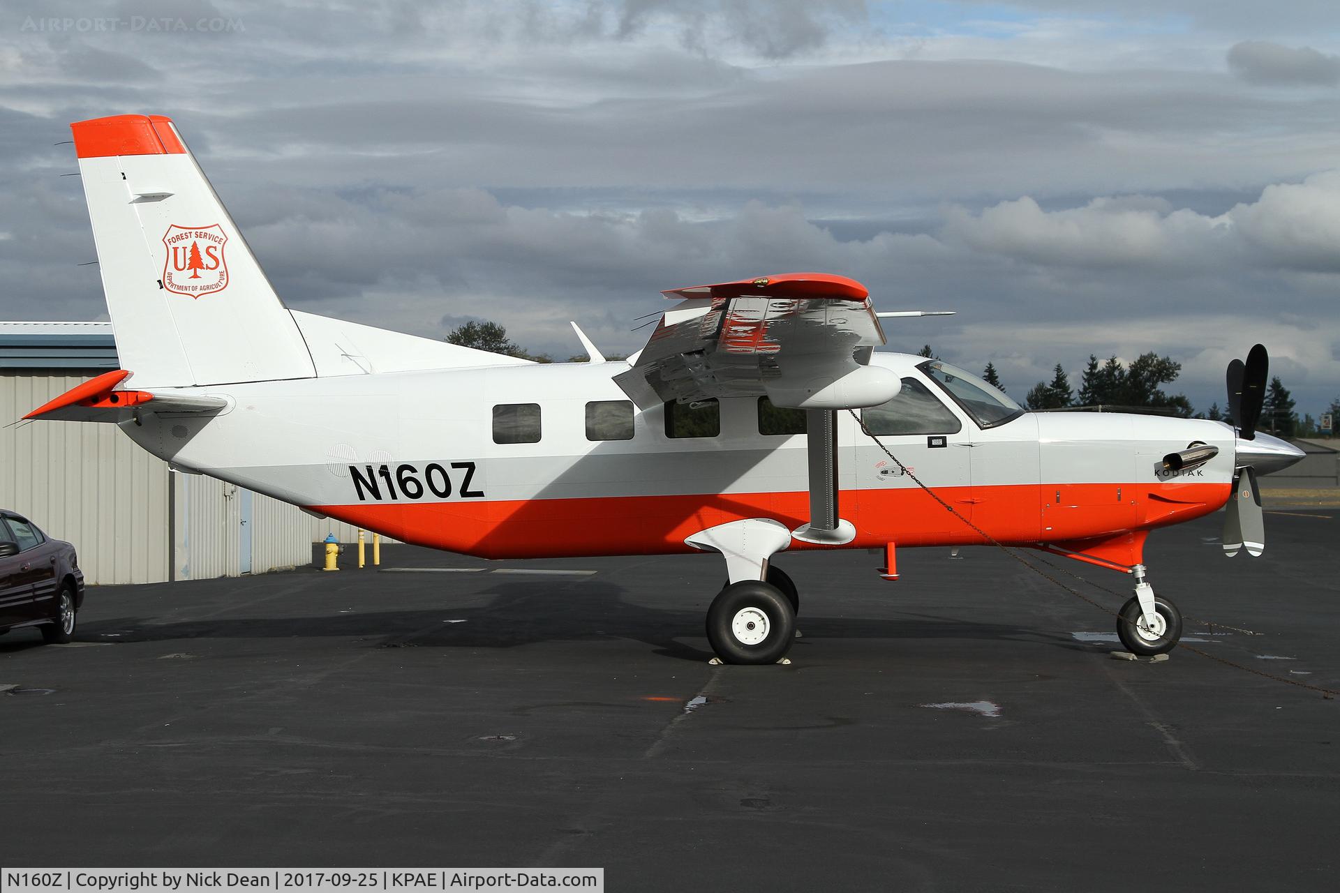 N160Z, 2017 Quest Kodiak 100 C/N 100-0227, PAE/KPAE sitting out the paint shop.