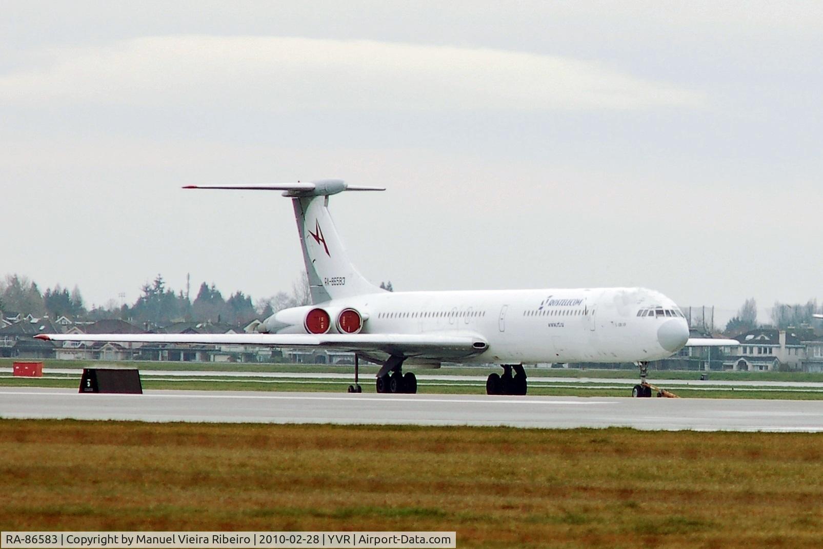RA-86583, 1996 Ilyushin Il-62M C/N 1356851, In Vancouver for the 2010 Olympics