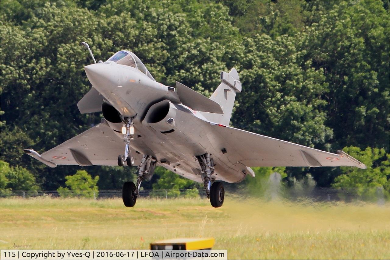 115, 2009 Dassault Rafale C C/N 115, Dassault Rafale C, Landing rwy 24, Avord Air Base 702 (LFOA) Open day 2016