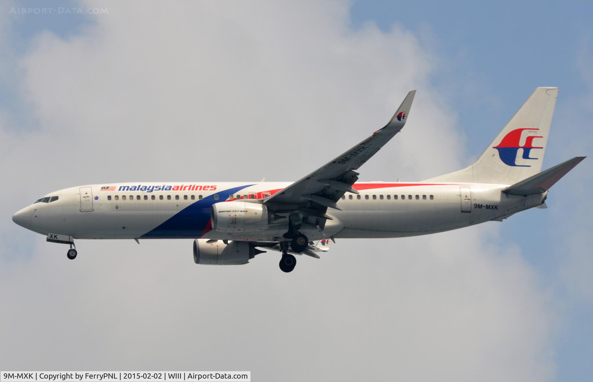 9M-MXK, 2012 Boeing 737-8H6 C/N 40138, MAS B738 landing