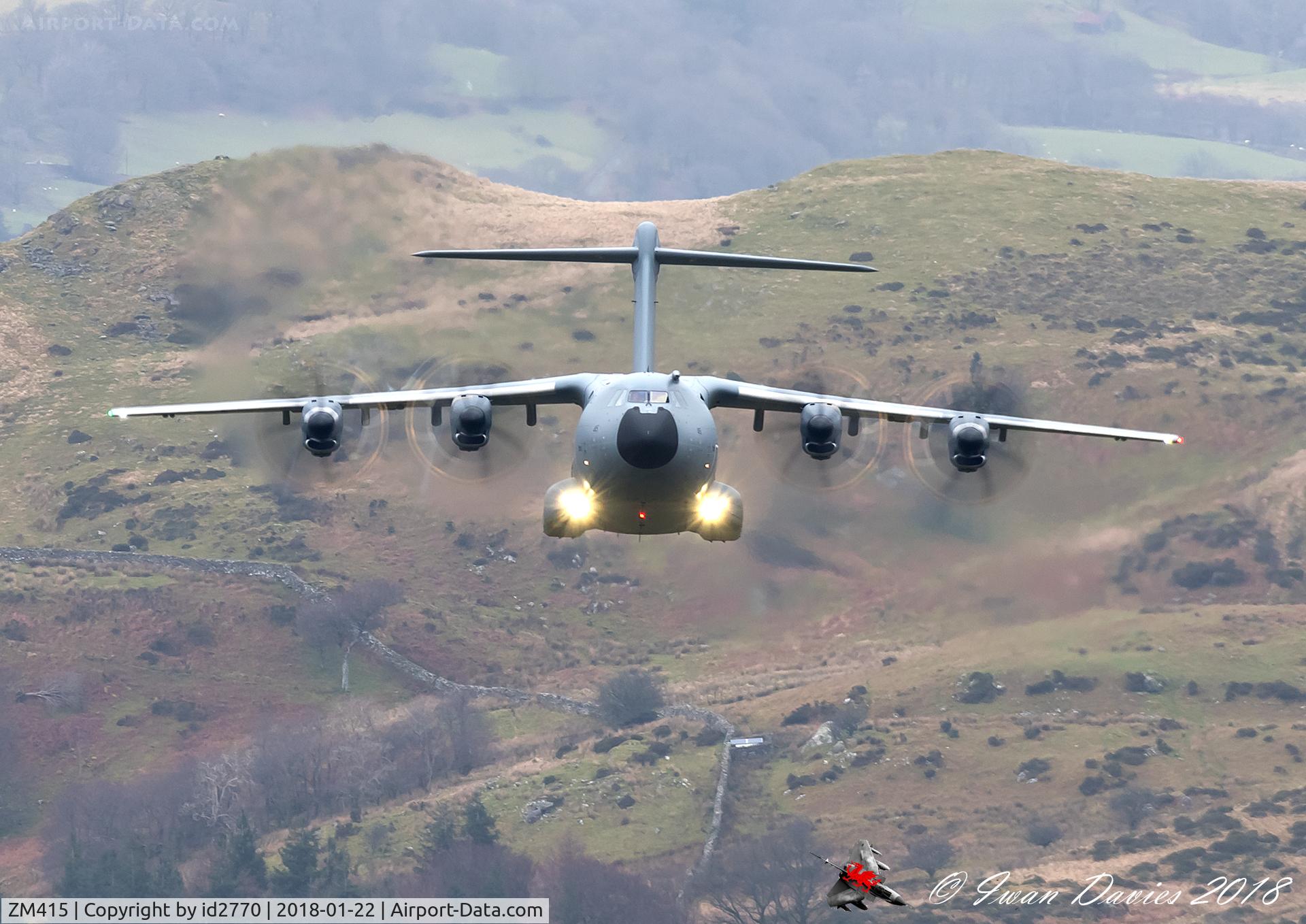 ZM415, 2016 Airbus A400M-180 Atlas C.1 C/N 052, Comet 431 Low Level, Wales