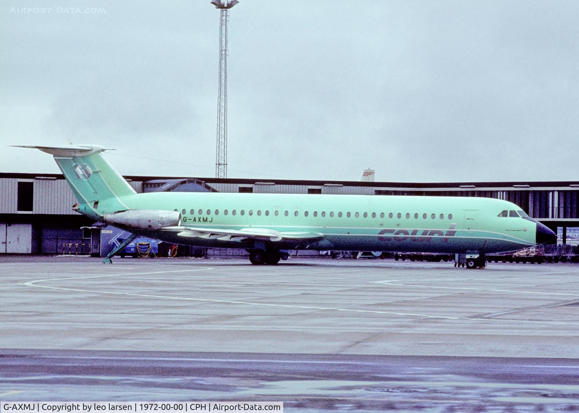 G-AXMJ, 1970 BAC 111-518FG One-Eleven C/N BAC.204, Copenhagen in 1972
