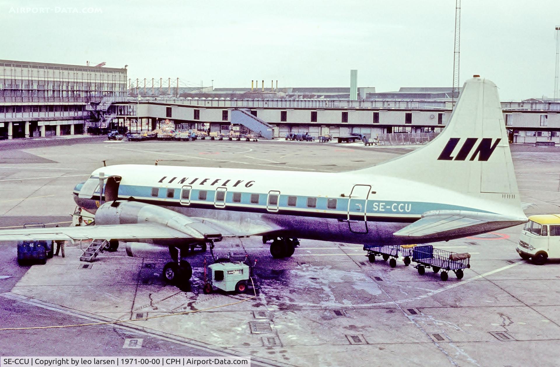 SE-CCU, 1985 Convair 440 Metropolitan C/N 323, Copenhagen 1971